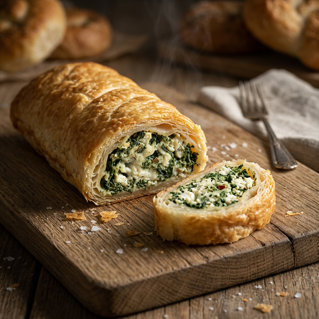 Spinach, Feta & Ricotta Sausage Roll